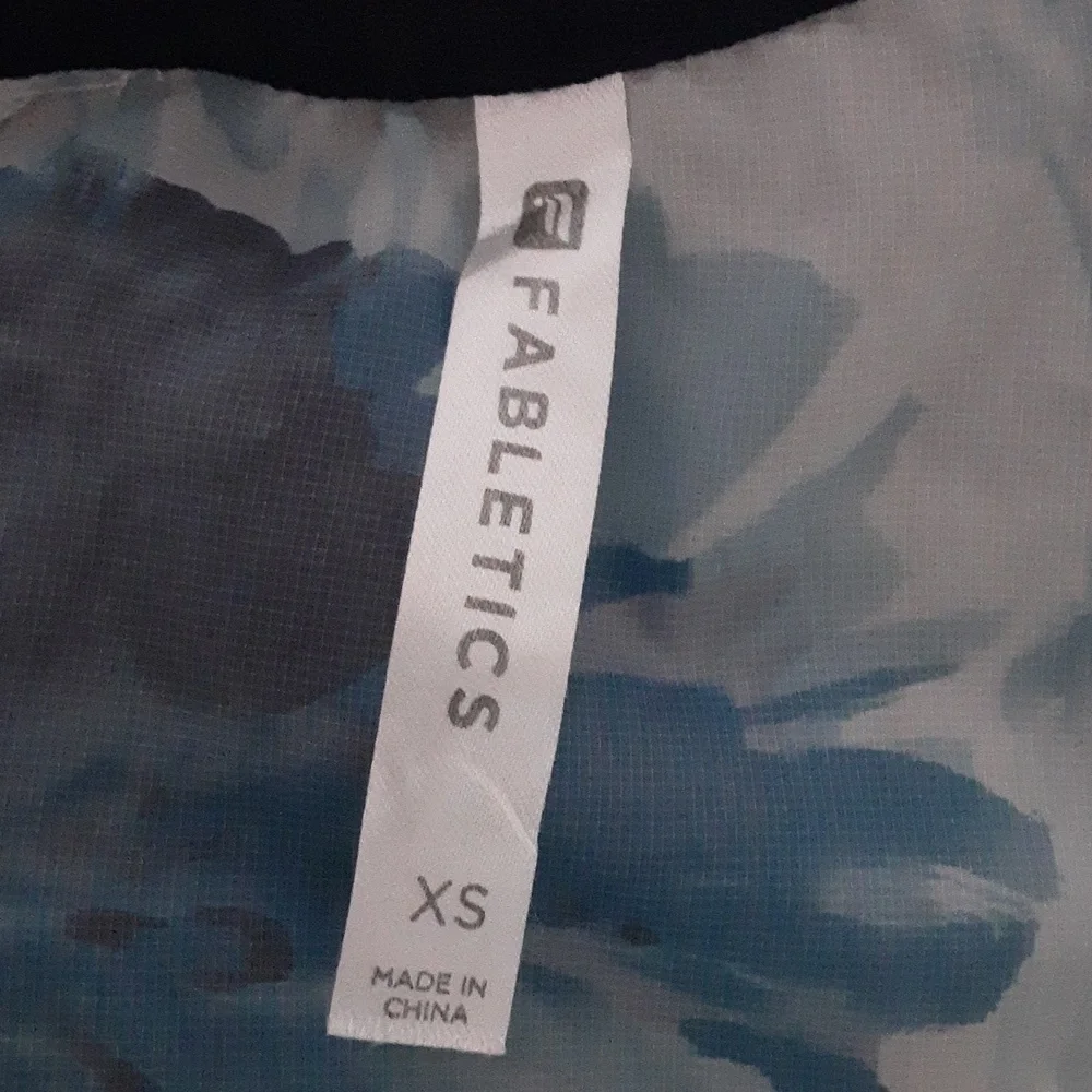 FABLETICS Women Blue Floral Mesh Long Sleeve Lightweight Zip Jacket XS retro y2k - Picture 7 of 10